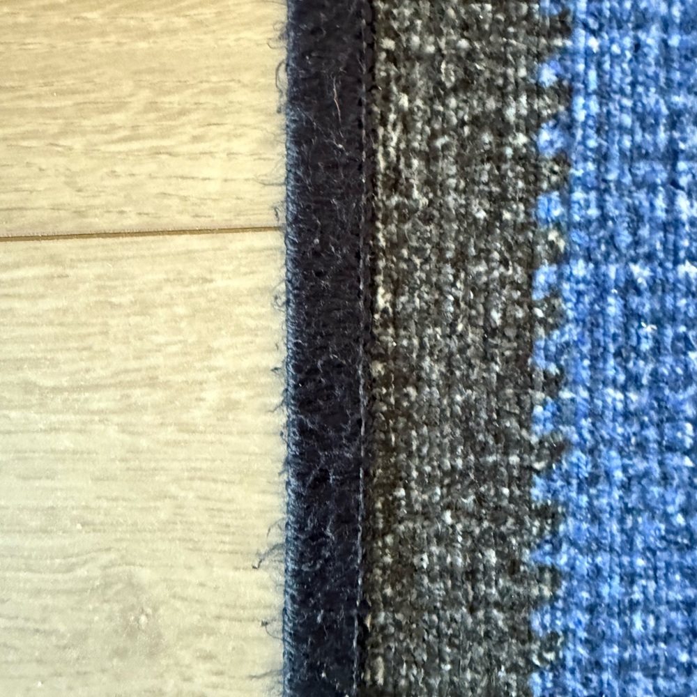 Blue Leopard Print Rug - Picture 2 of 4